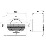 Вентилятор 12W (10 см) чорний - Зображення 2