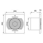 Вентилятор 20W (15 см) чорний - Зображення 2