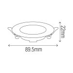 Світлодіодний світильник вбудований LED AURA-3 3W 4200K білий - Зображення 2