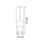 Cвітлодіодна лампа DECO-3 3W G9 2700К - Зображення 2