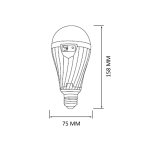 Cвітлодіодна лампа акумуляторна DURALITE-12 12W E27 6400K - Зображення 2