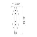 Світлодіодна лампа Filament ELLIPTIC-XL 8W Е27 Титан - Зображення 2