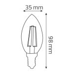 Світлодіодна лампа FILAMENT CANDLE-4 4W Е14 2700К - Зображення 2