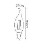 Світлодіодна лампа FILAMENT FLAME-4 4W Е14 4200К - Зображення 2