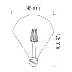 Світлодіодна лампа Filament RUSTIC DIAMOND-4 4W E27 2200К - Зображення 2