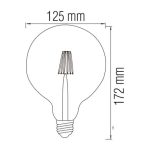 Світлодіодна лампа FILAMENT RUSTIC GLOBE-6 6W E27 2200К - Зображення 2