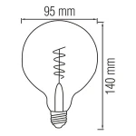 Світлодіодна лампа FILAMENT RUSTIC GLOBE S 6W E27 2000К - Зображення 2
