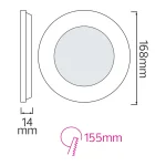 Світлодіодний світильник врізний Slim-12 12W 4200К - Зображення 2