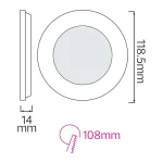 Світлодіодний світильник врізний Slim-6 6W 4200К - Зображення 2
