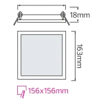Світлодіодний світильник врізний Slim/Sq-12 12W 4200К - Зображення 2