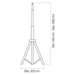 Підставка під прожектор одинарна TRIPOD SINGLE - Зображення 2
